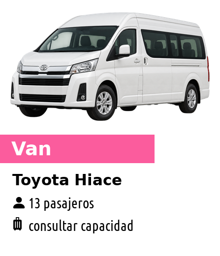 Toyota Hiace para traslados